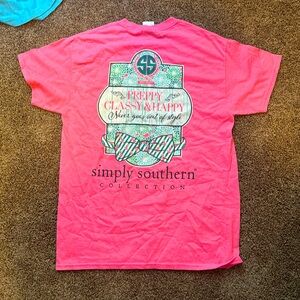 Medium sized Pink Simply Southern short sleeve tshirt